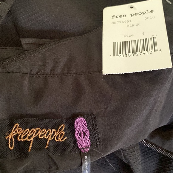 Free People v neck beaded mini dress black - Picture 10 of 12